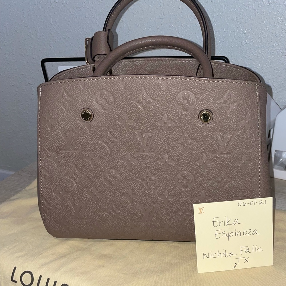 Authentic LV Montaigne BB- TAUPE